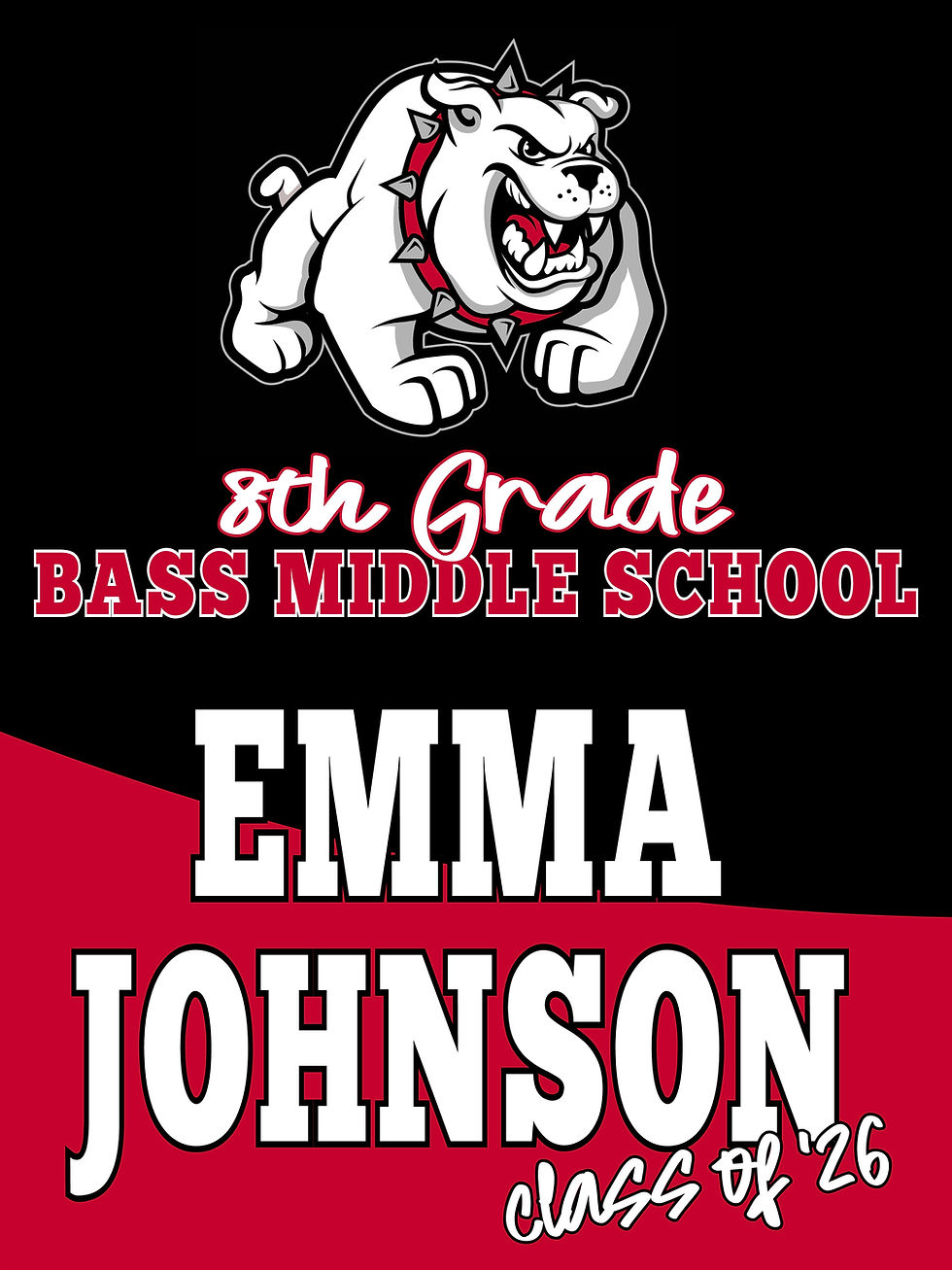 Thumbnail: Vertical 8th Grade - Yard Sign