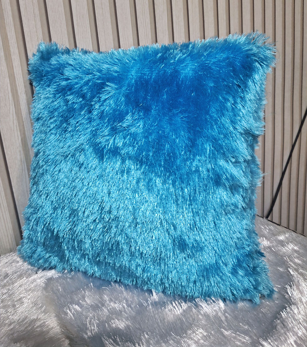 Thumbnail: Blue Square Fur Pillow