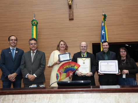 Alese celebra trajetória de Benjamin Teixeira de Aguiar e concede cidadania a Delano Mothé