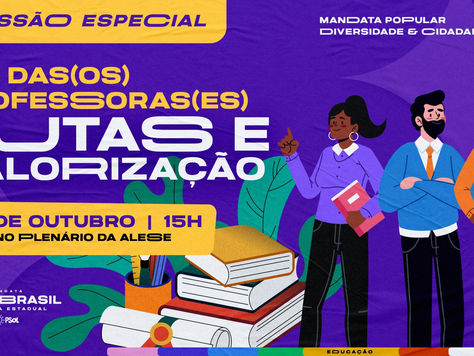 Professores serão homenageados em Sessão Especial na Alese