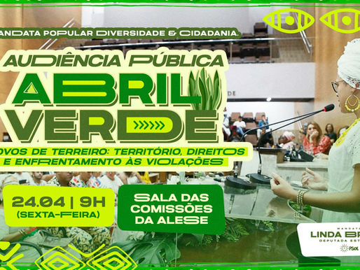 Comissão de Cidadania e Direitos Humanos da Alese promove audiência pública com o tema “Povos de Terreiro: território, direitos e enfrentamento às violações”