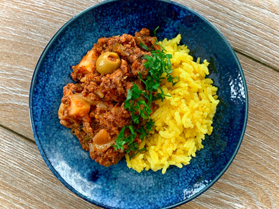 Quick Picadillo & Golden Rice