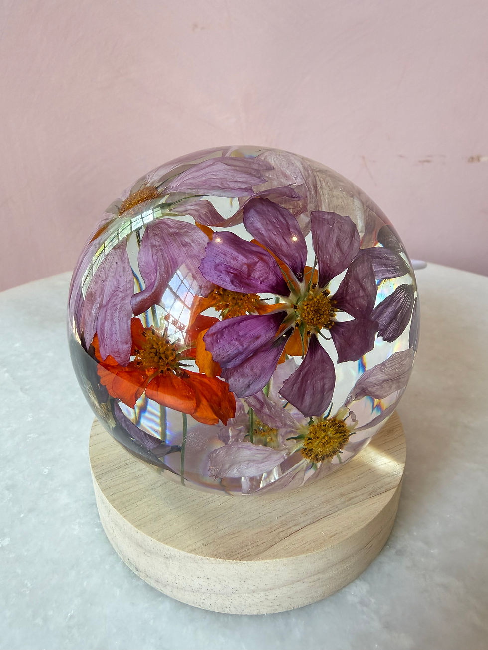 Thumbnail: Botanical Globe Lamp — Cosmos in the Wind