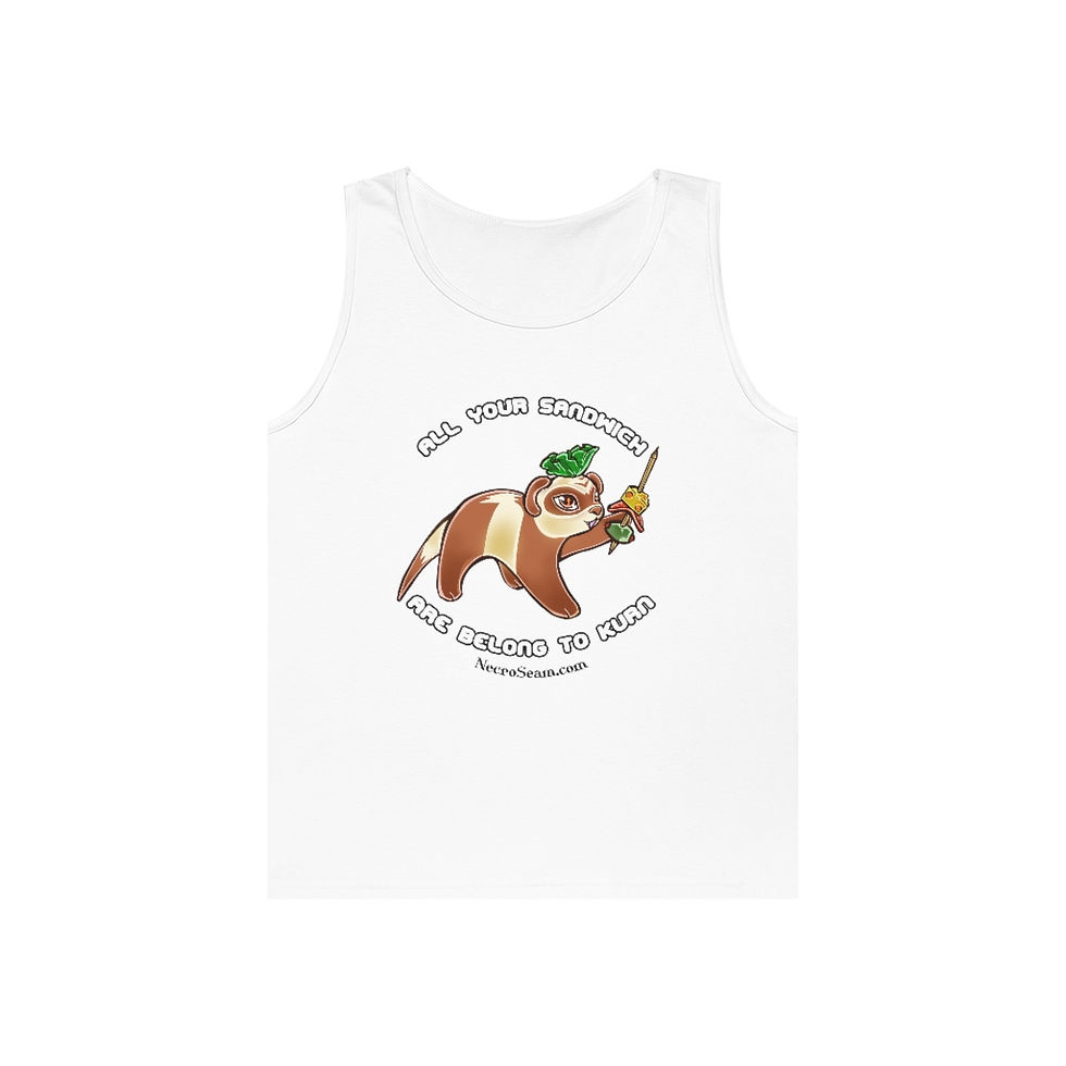 Thumbnail: All Your Sandwich Are Belong To Kurn - Unisex Heavy Cotton Tank Top