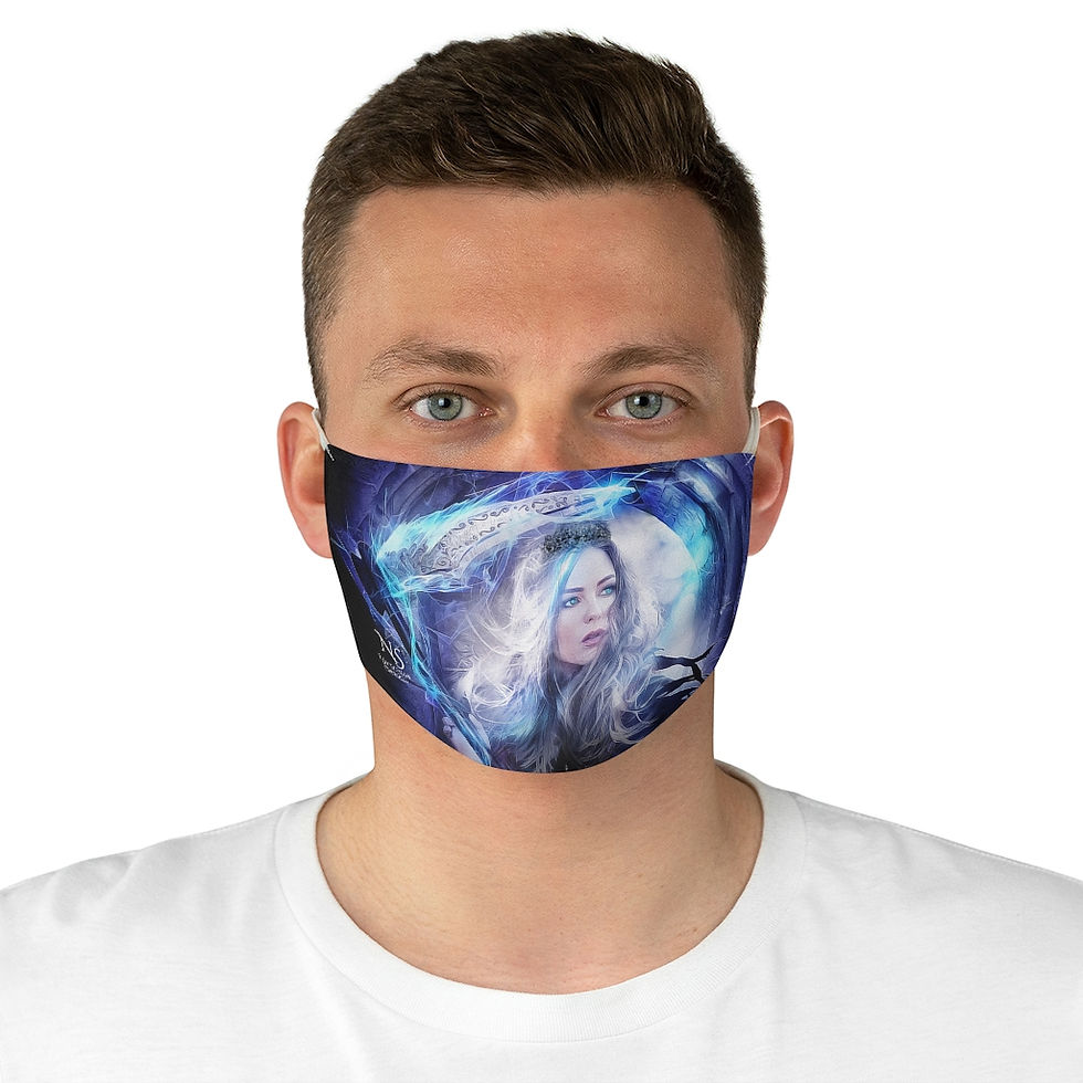 Thumbnail: Orbs of Azure - Fabric Face Mask