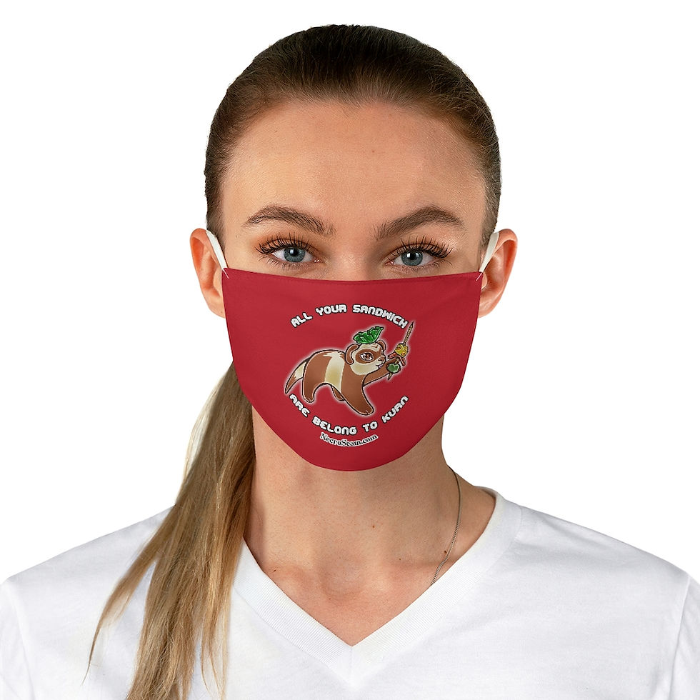 Thumbnail: All Your Sandwich Are Belong to Kurn - Fabric Face Mask