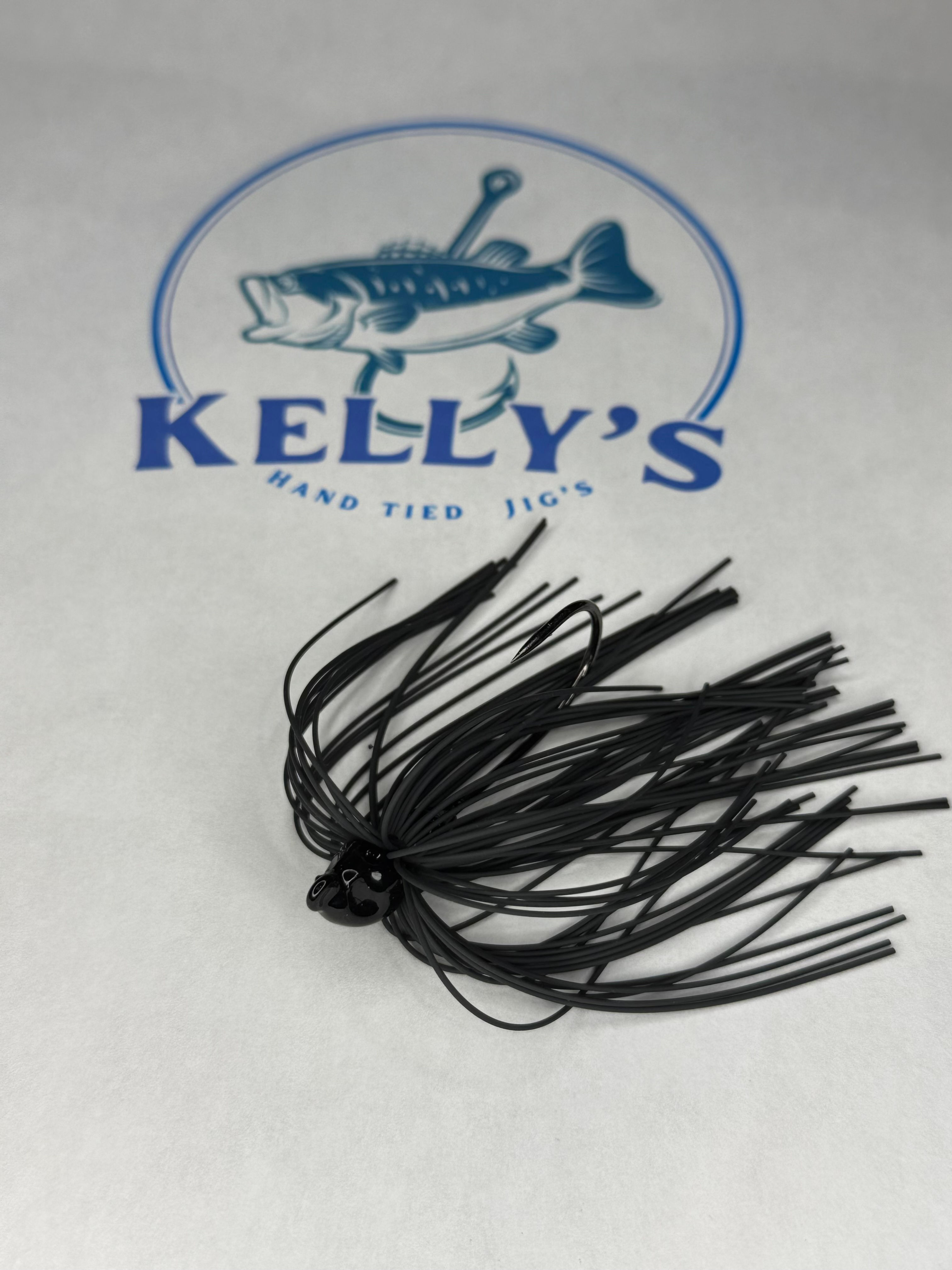 Natural Rubber Black Poison tail Jig