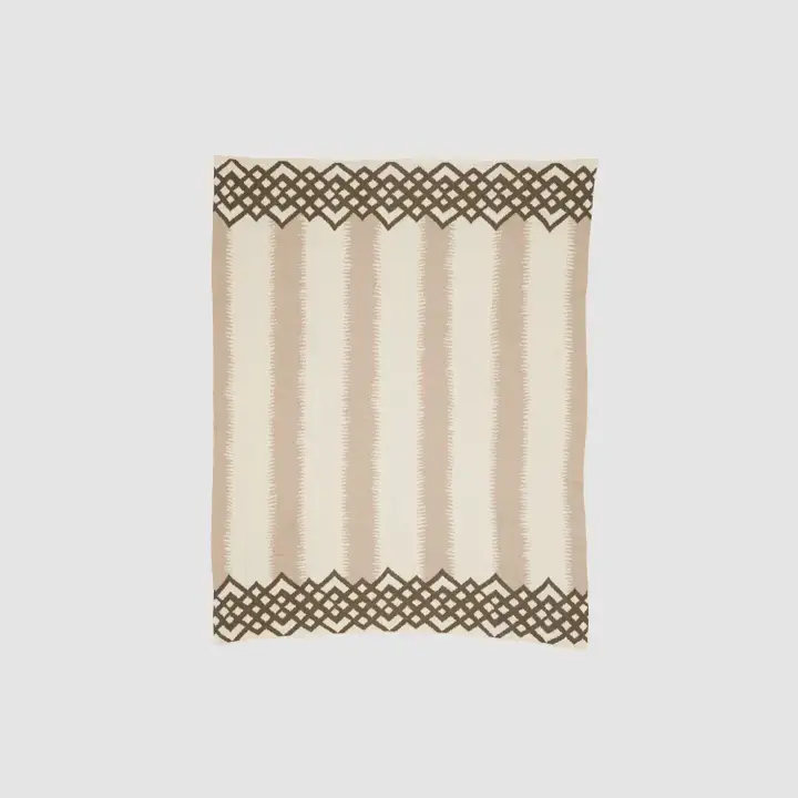 Feathered Stripe Throw Blanket by In2Green, shown opened