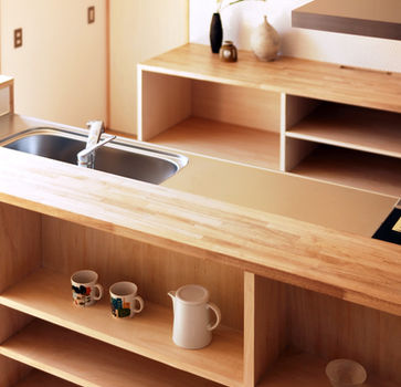 キッチンシェルフ　オーダーメイド家具