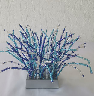 Porta vela Medusa Azul