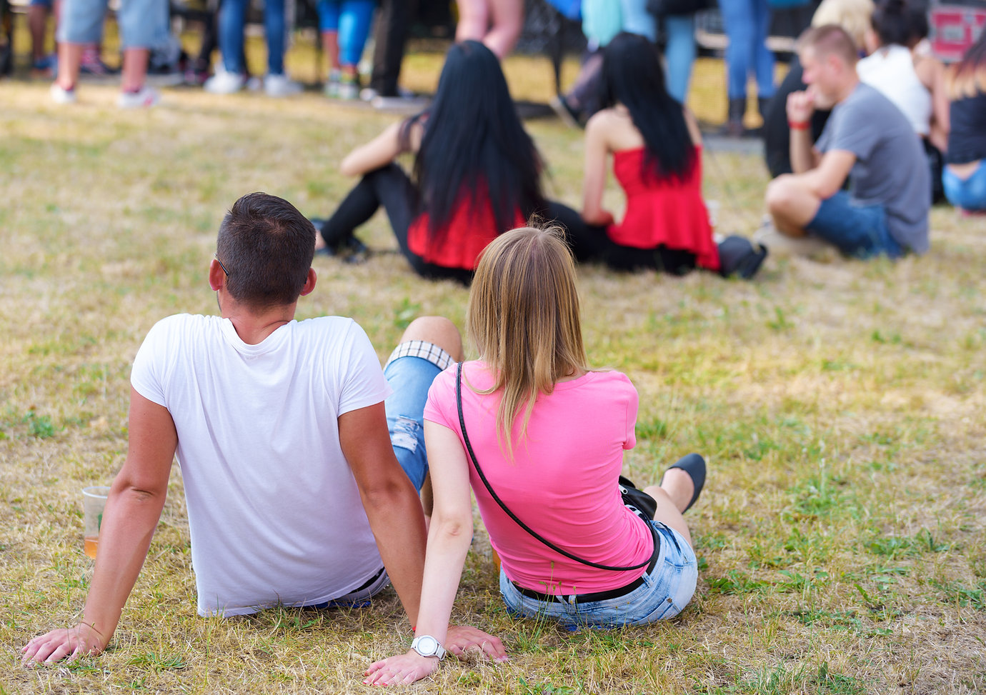Sitting on Grass