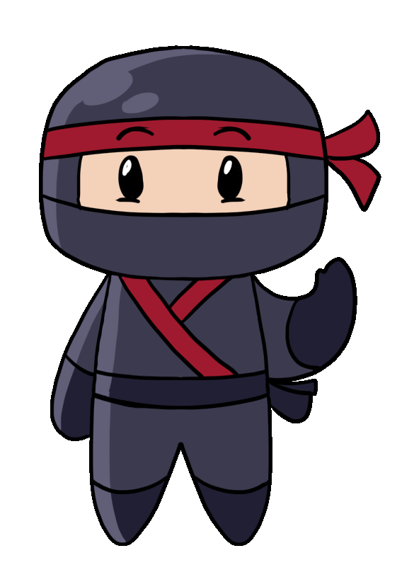 Turf Ninjas LLC mascot waving with a friendly smile, representing a welcoming and professional lawn care service