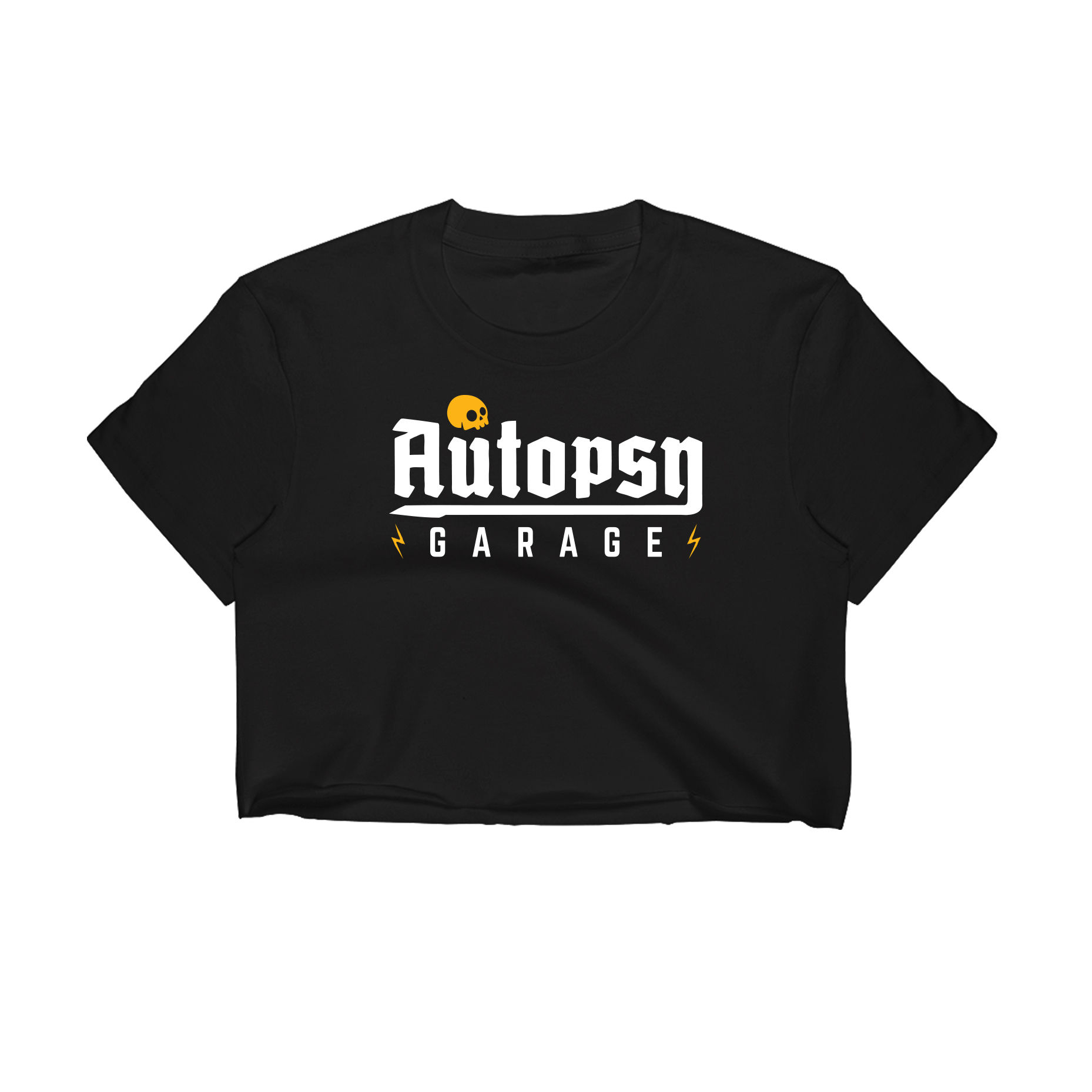 Autopsy Garage Crop Tee - Black