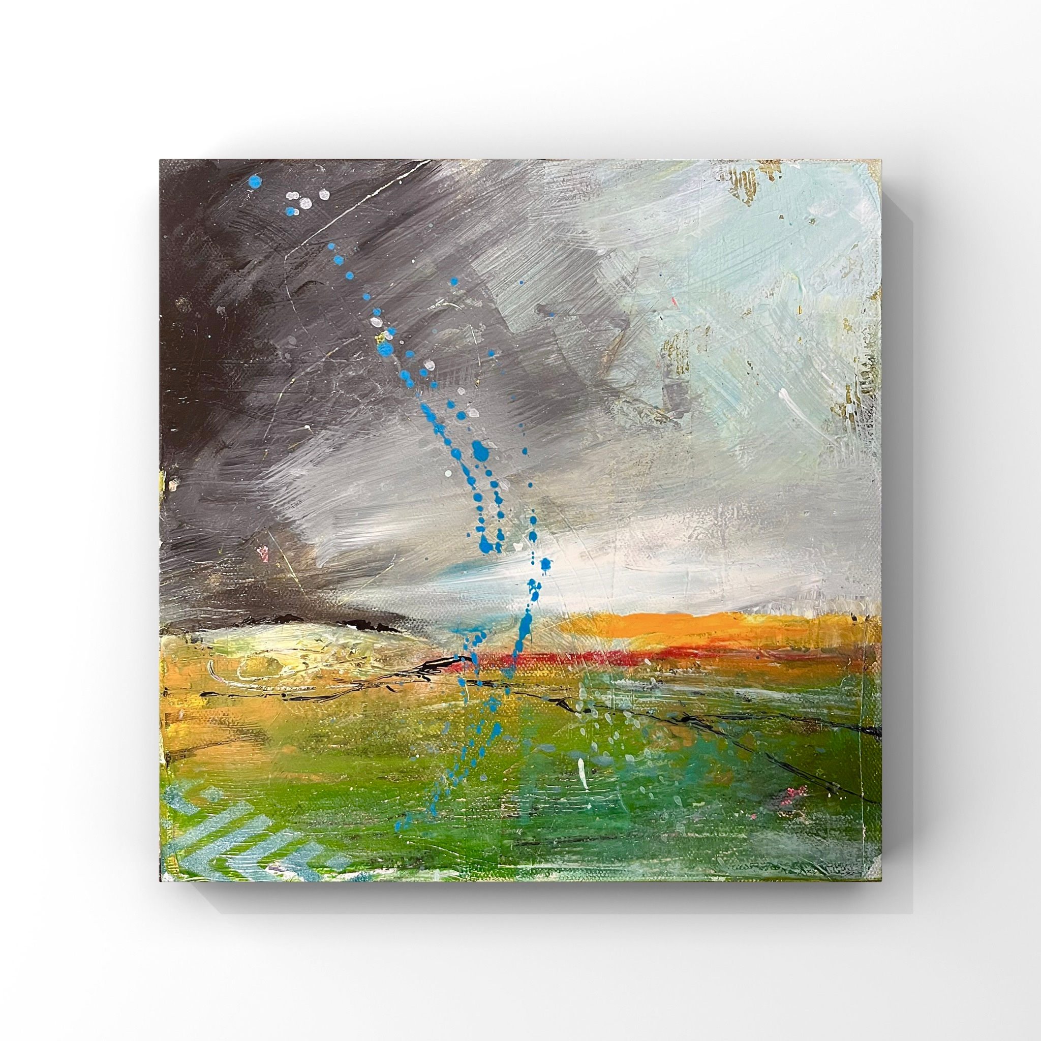 Semi Abstract Landscape original mixed media painting