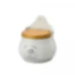 Miniatura: SALEIRO DE CERAMICA C/TAMPA DE BAMBU SWEET HOME 10x7,5x13cm