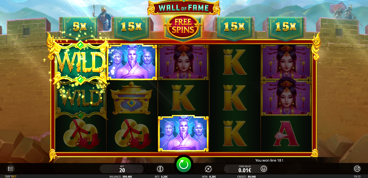 Wall Of Fame iSoftBet Base Game Wilds Genius Gambling