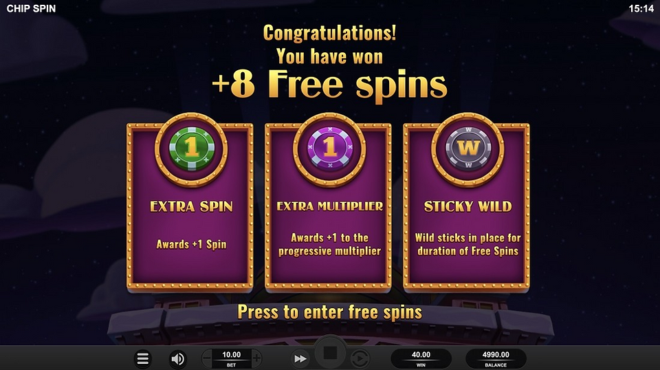 Chip Spin Slot Bonus Relax Gaming Genius Gambling