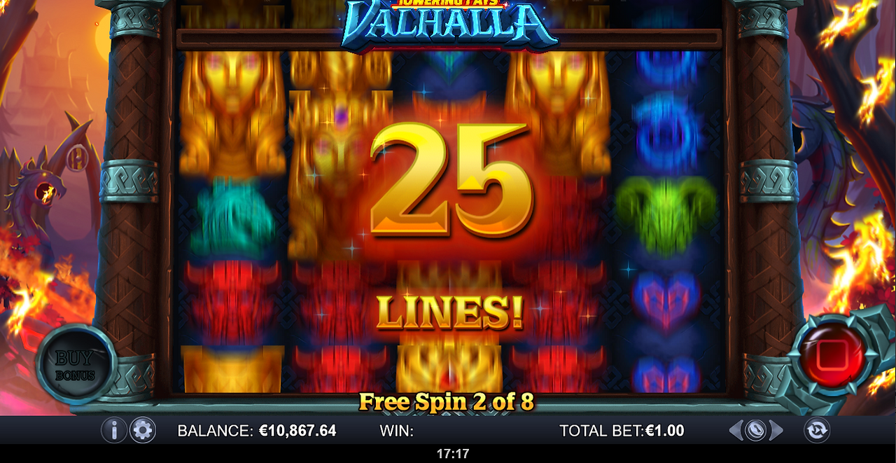 Towering Pays Valhalla Slot Bonus Game Odin Free Spins Games Lab Genius Gambling