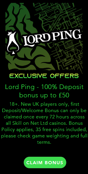 Lord Ping 100% Match Deposit Bonus Offer Genius Gambling