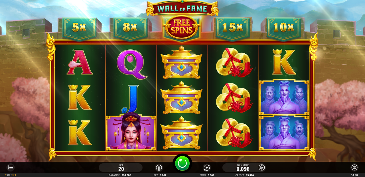Wall Of Fame iSoftBet Base Game Genius Gambling