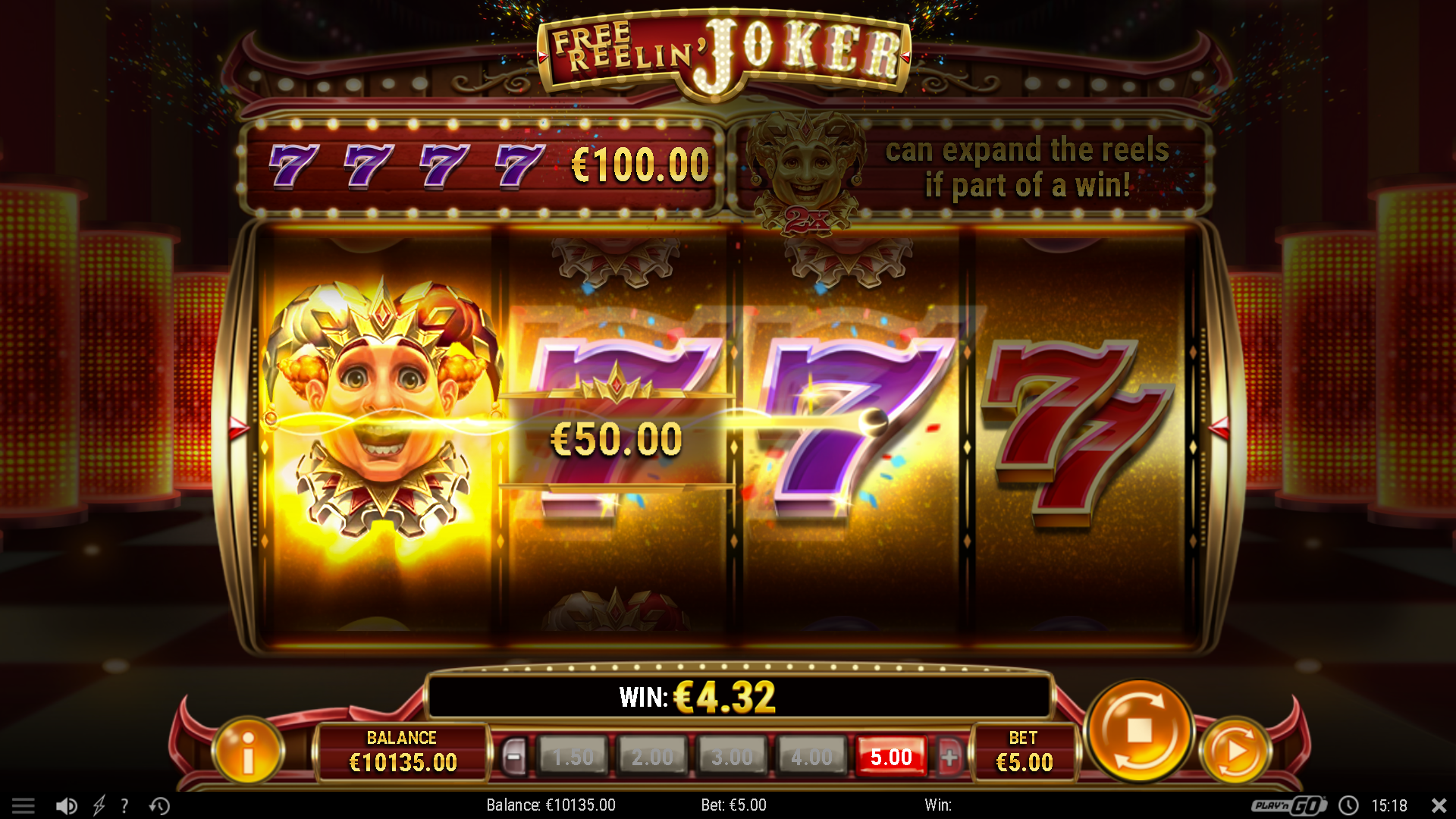 Free Reelin' Joker Slot Big Win Play'nGo Logo Genius Gambling