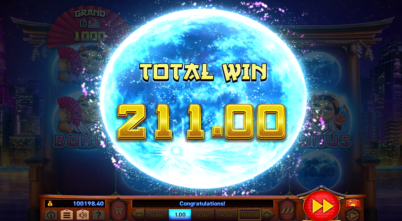 Midnight In Tokyo Hold The Jackpot Base Game Geisha Cat Bonus big win Genius Gambling