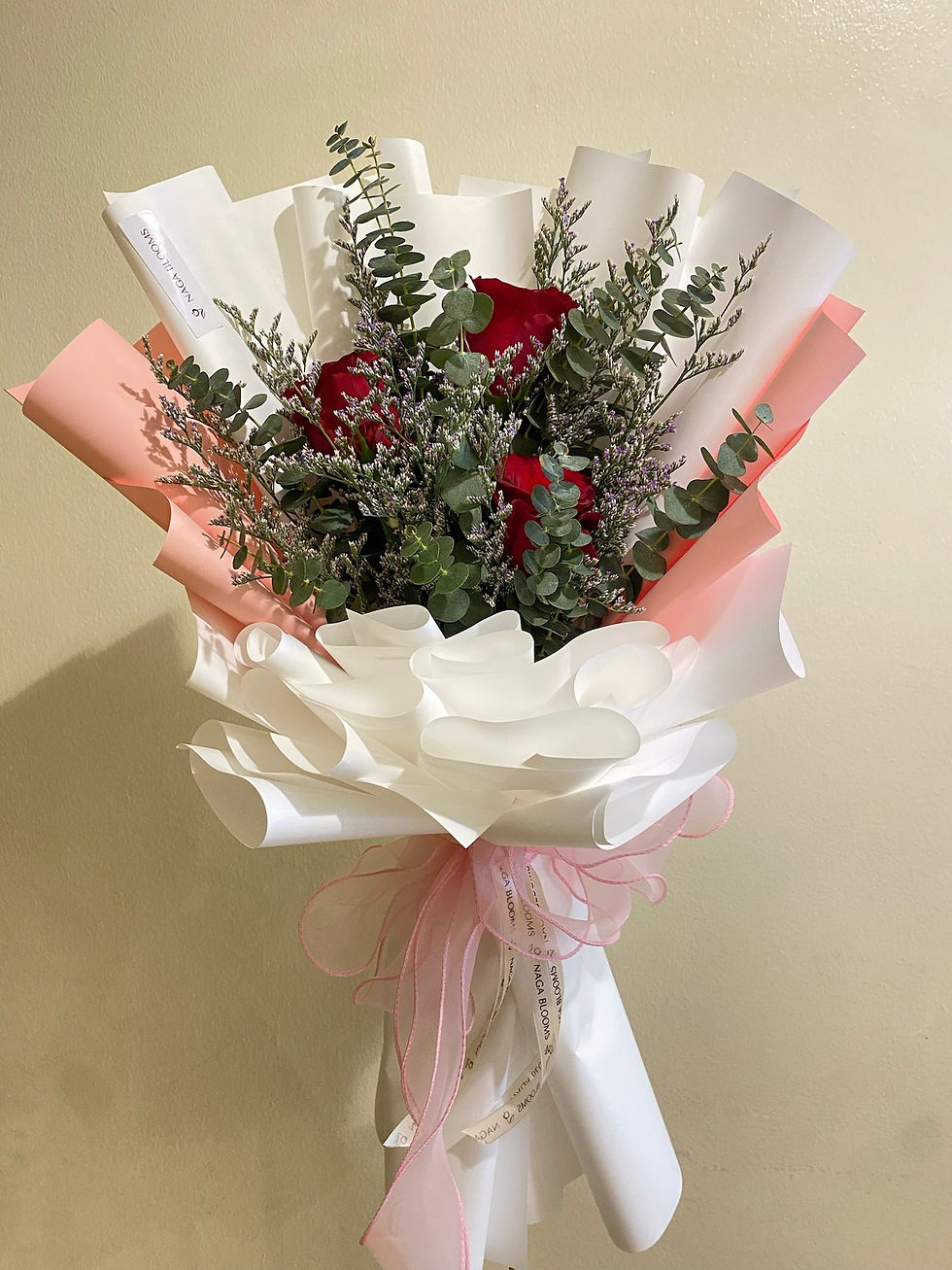 Thumbnail: 3-stem Red Imported Rose Bouquet
