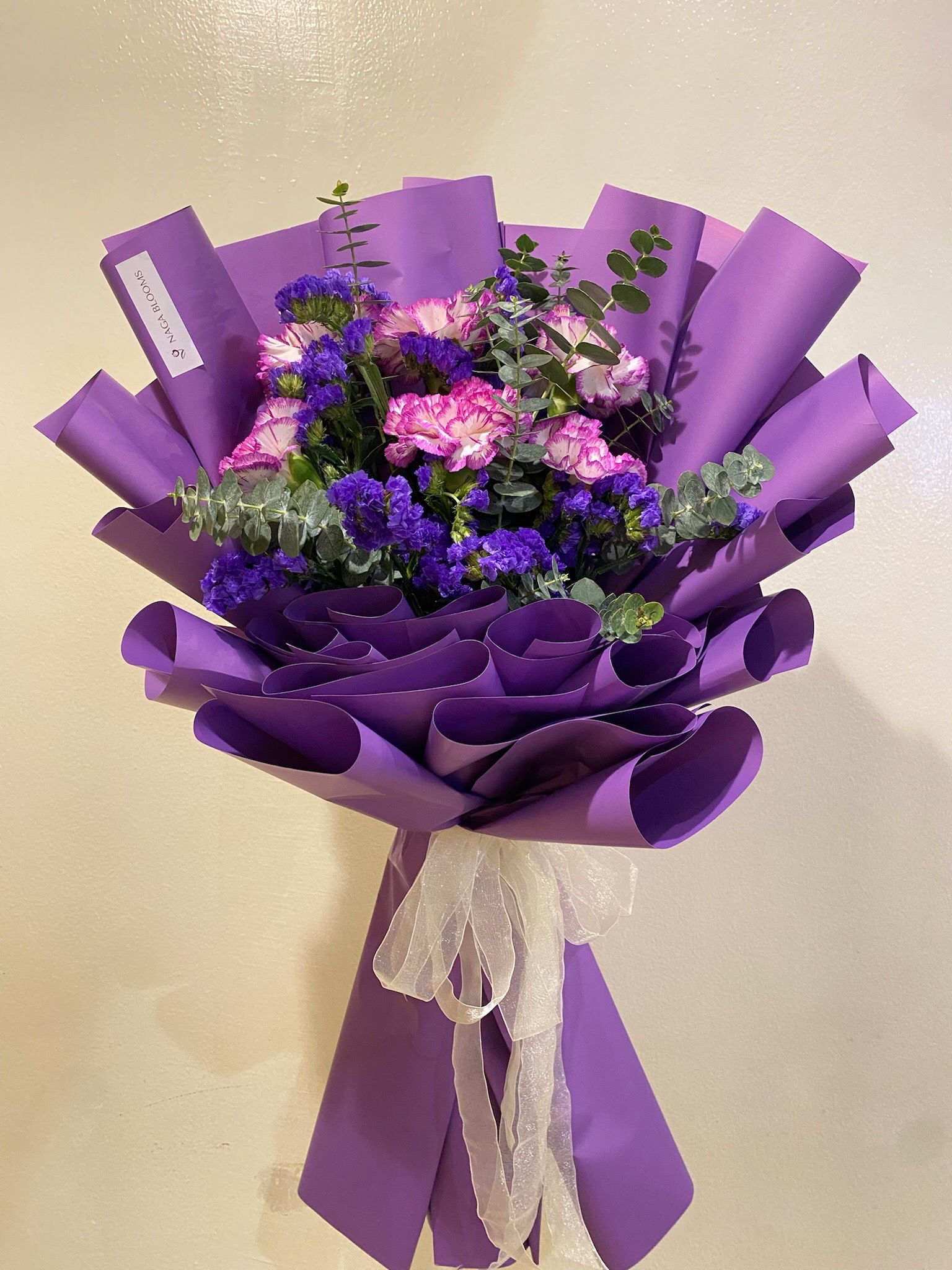 5-stem Two-toned Violet Carnation Bouquet