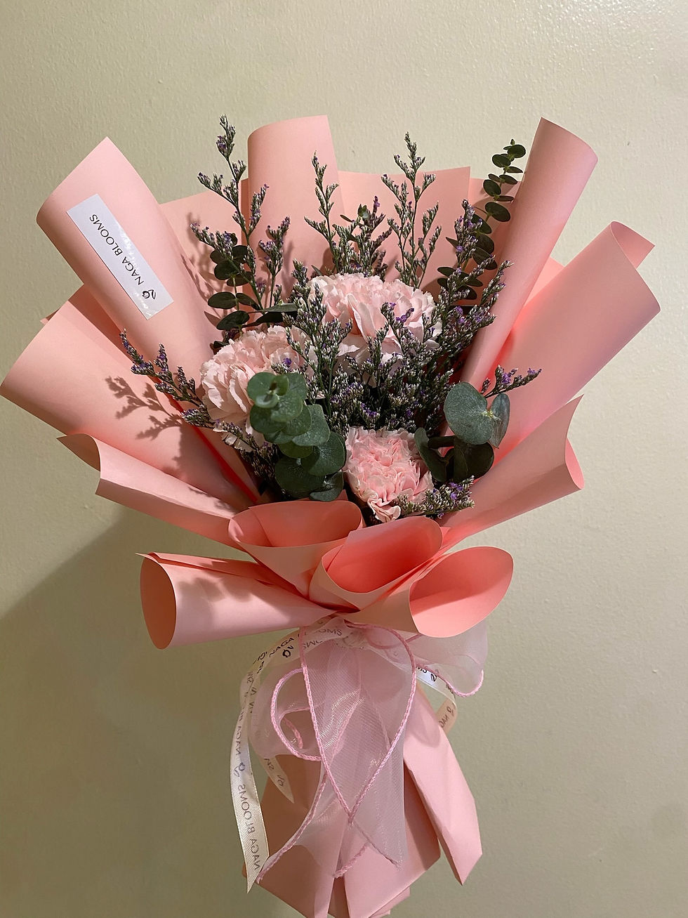 3-stem Pink Carnation Bouquet