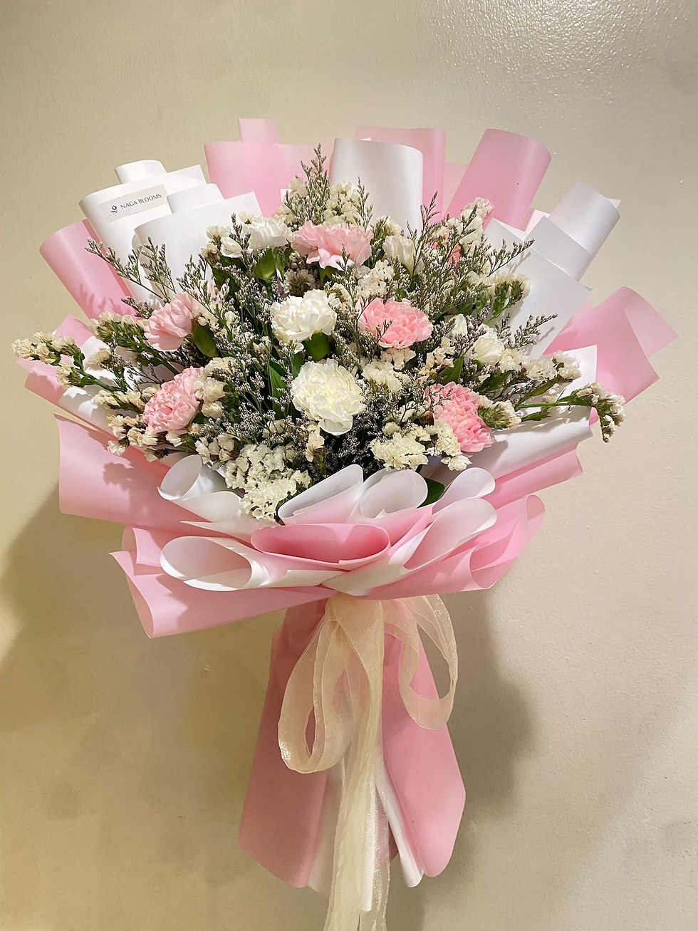 Thumbnail: Regular Pink and White Carnation Bouquet
