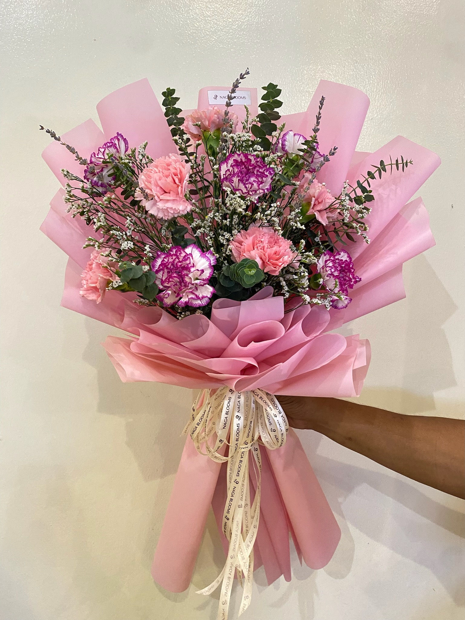 Regular Violet and Pink Carnation Bouquet