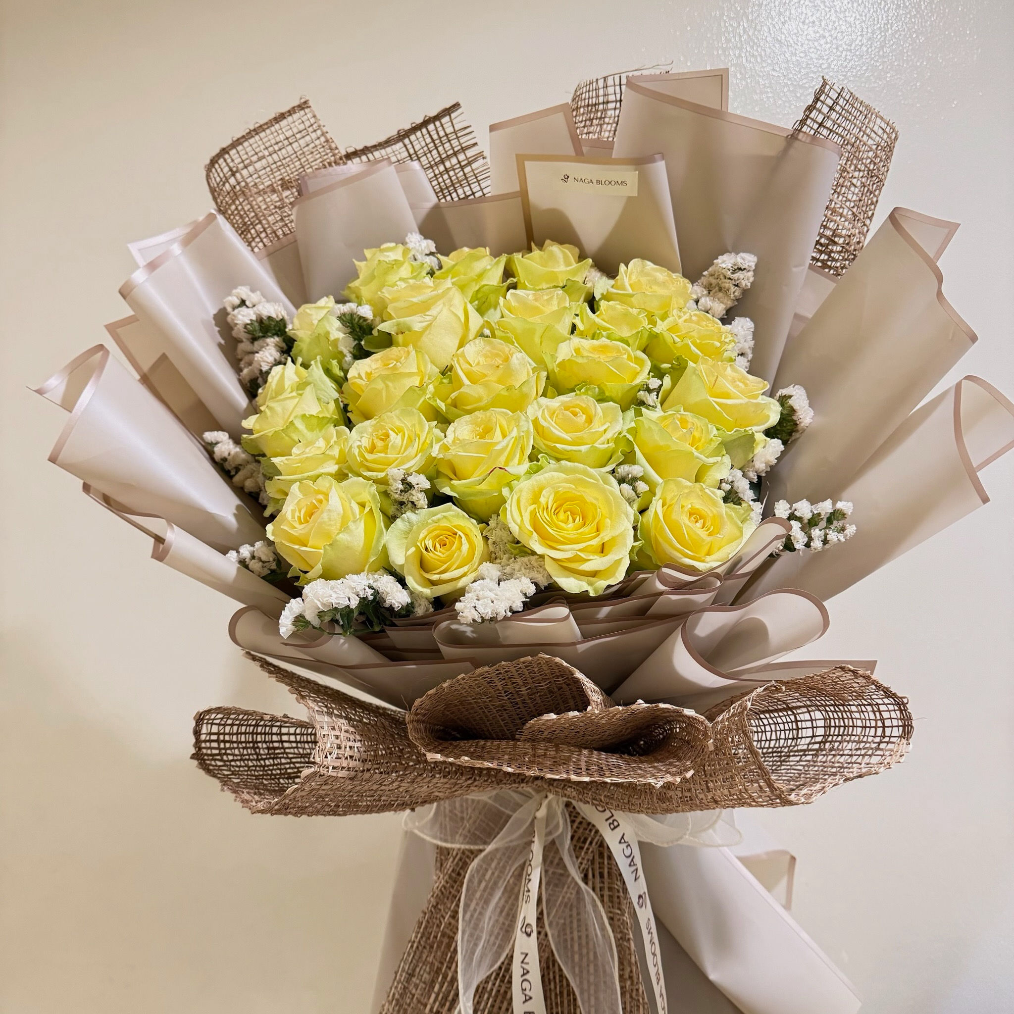 Two Dozen Yellow Imported Roses Bouquet