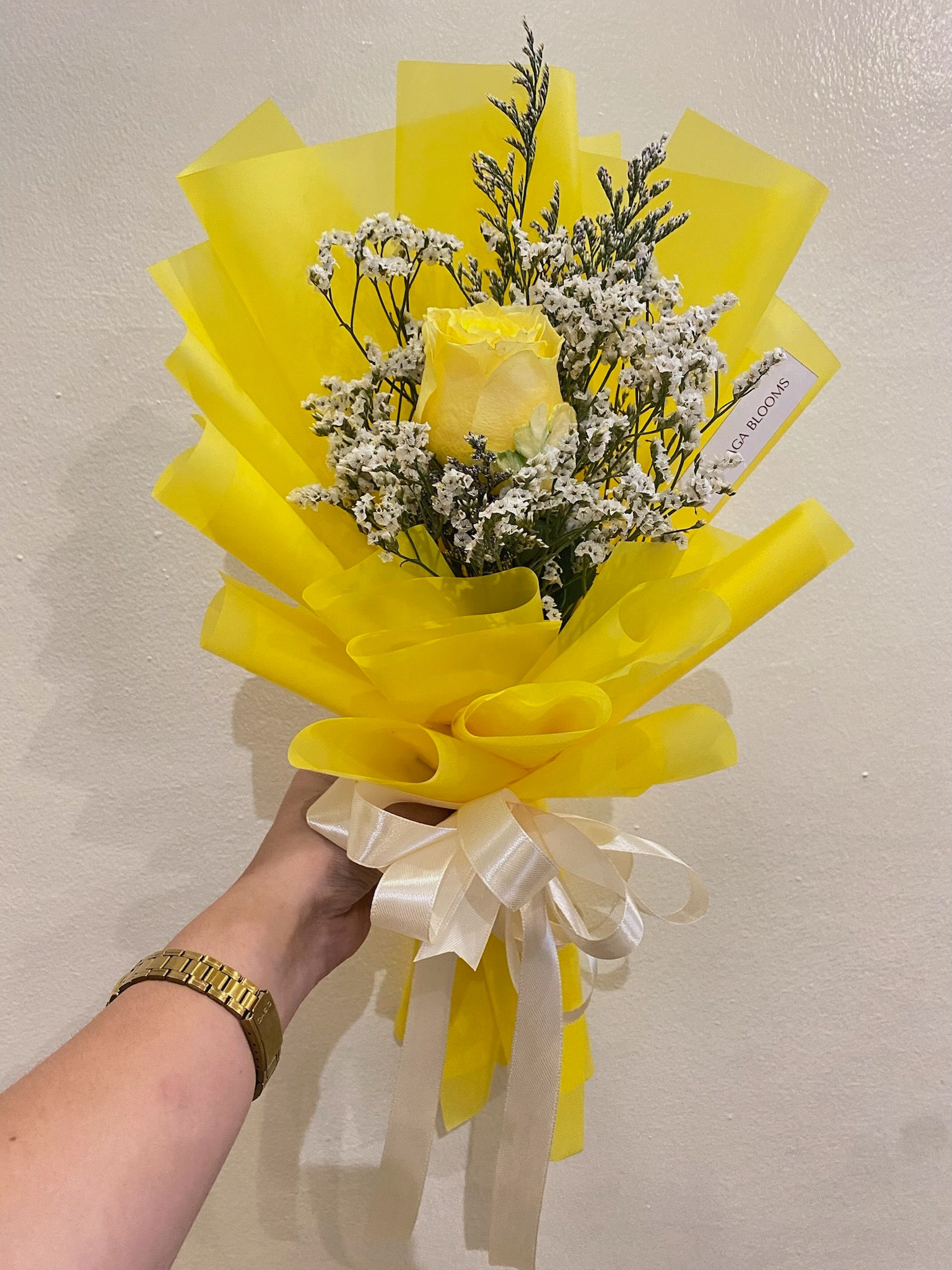 1-stem Yellow Imported Rose Bouquet