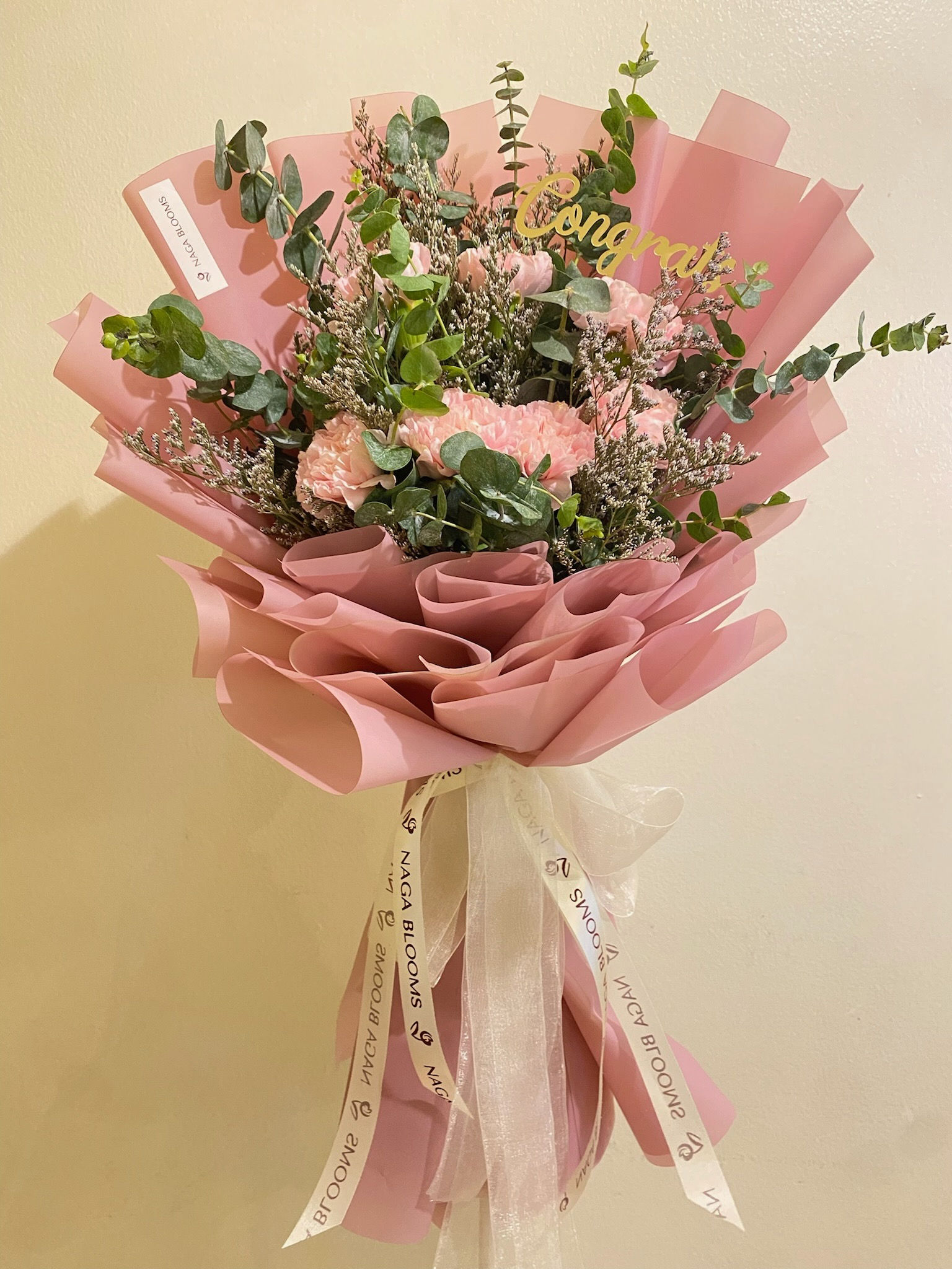 7-stem Pink Carnation Bouquet