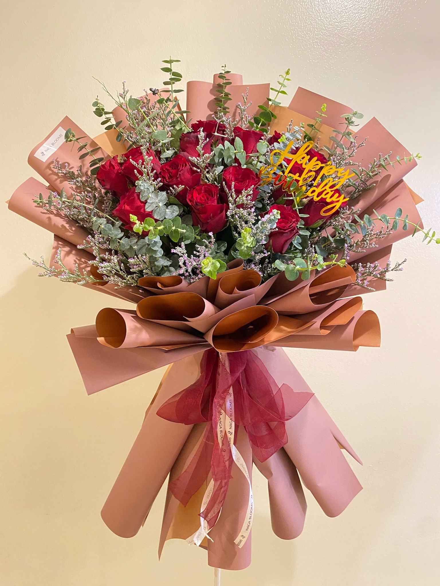 15-stem Red Imported Roses Bouquet