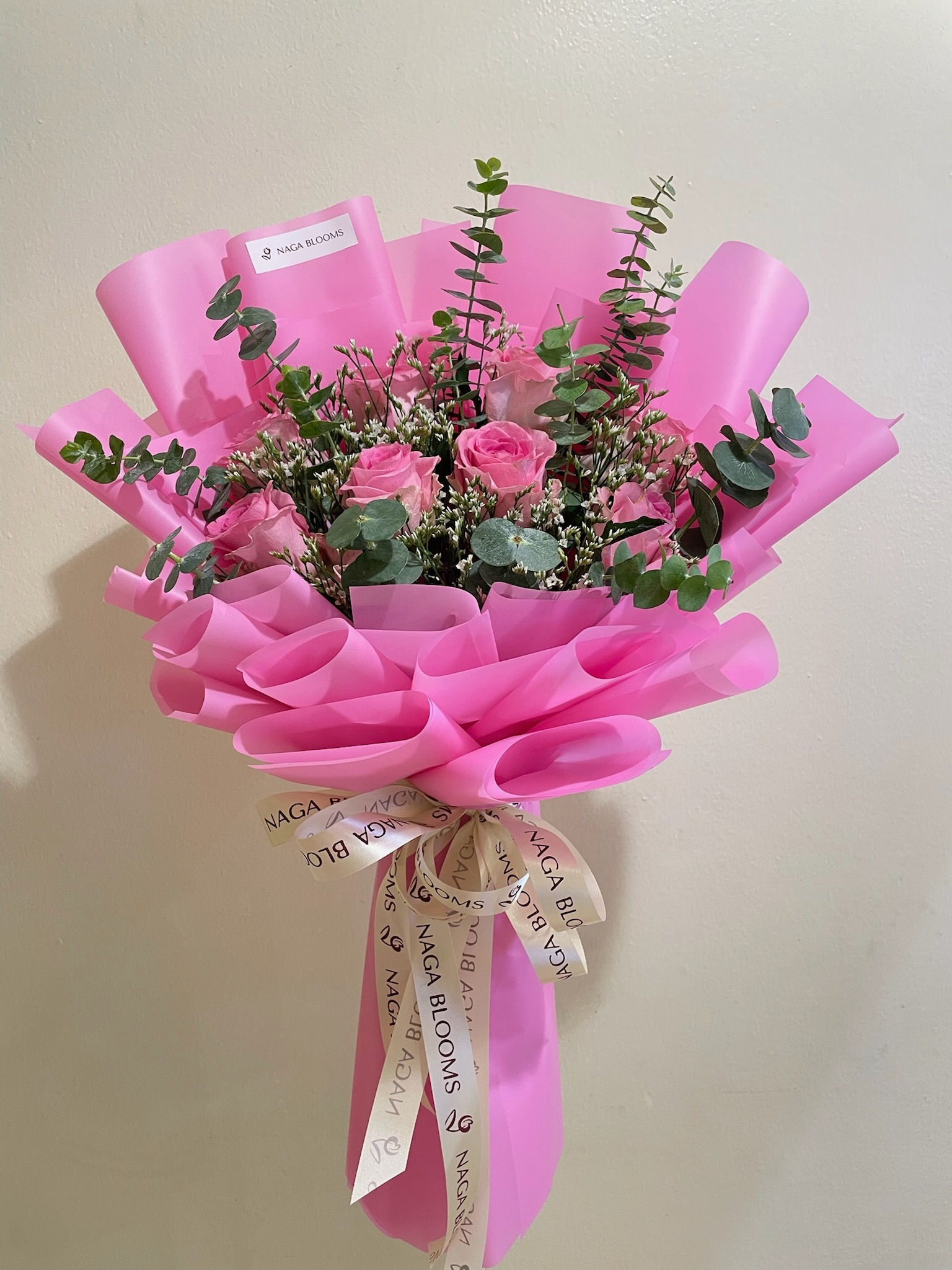 8-stem Pink Imported Rose Bouquet