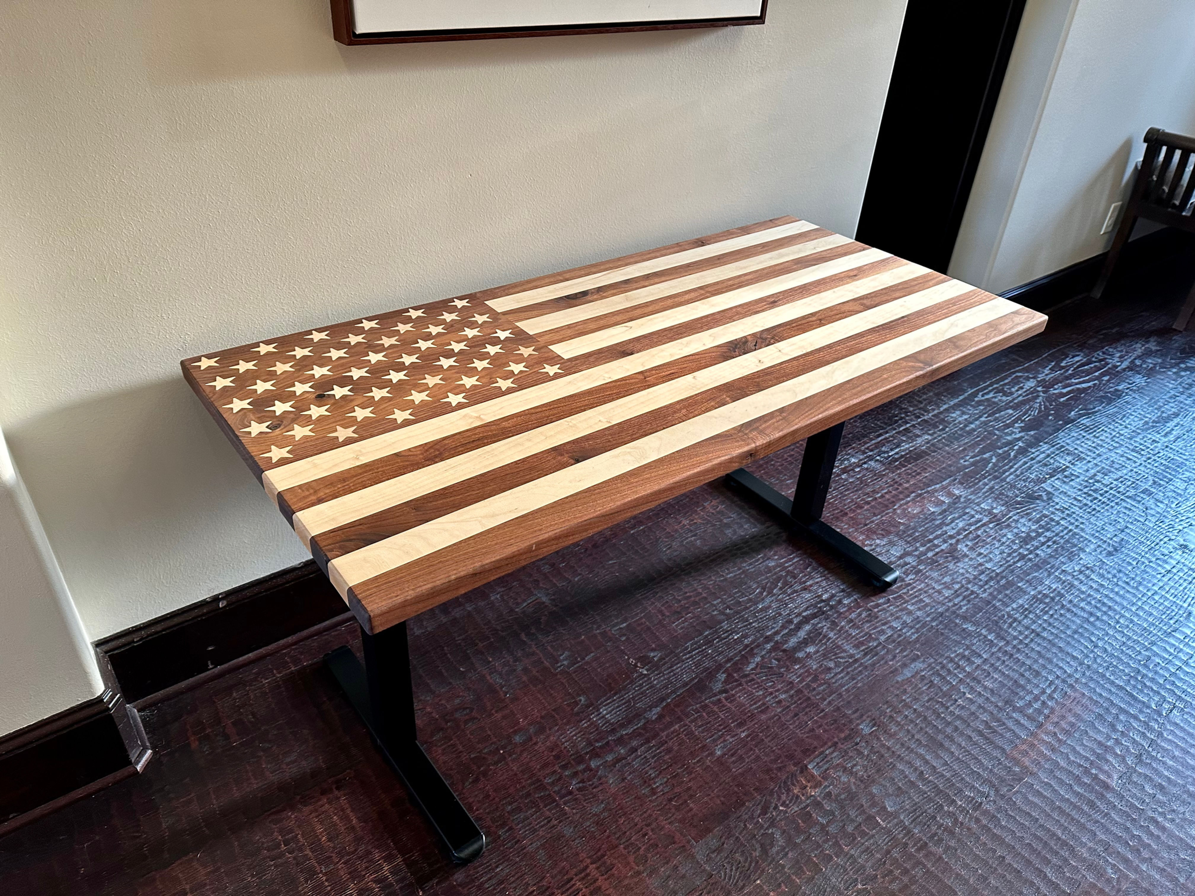 American Flag Sit Stand Desk