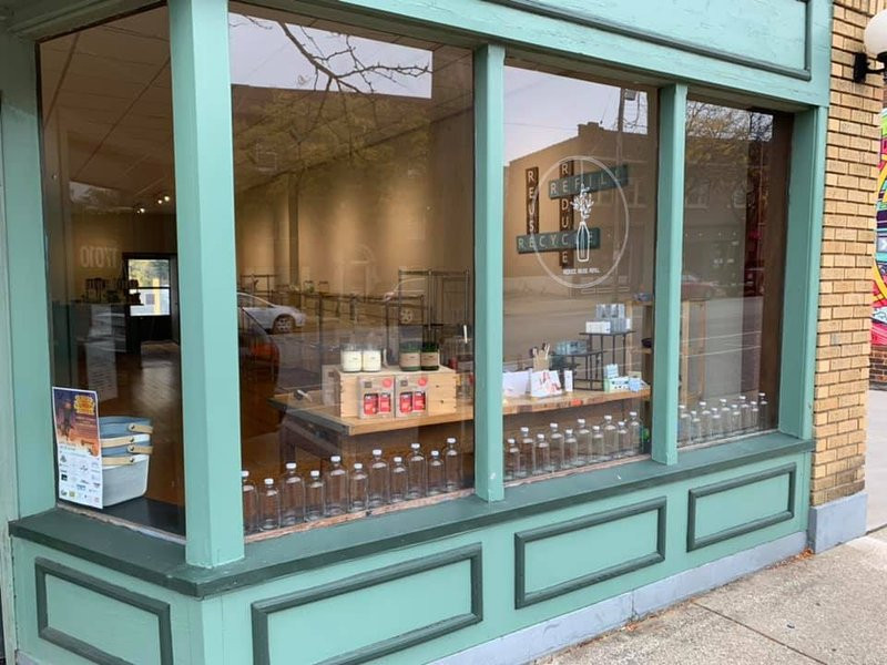 Storefront of Better World Refill Shop in Lakewood, Ohio