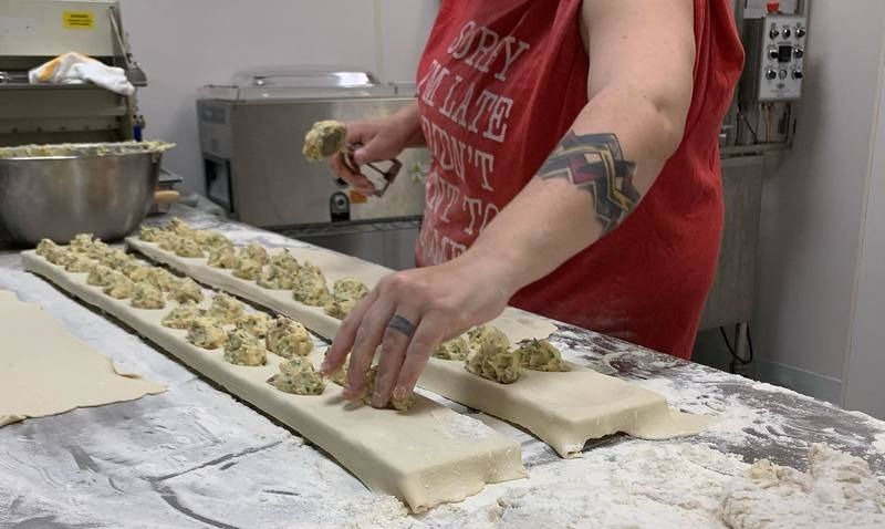 pierogis being made at Pierogi Pantry in Cleveland