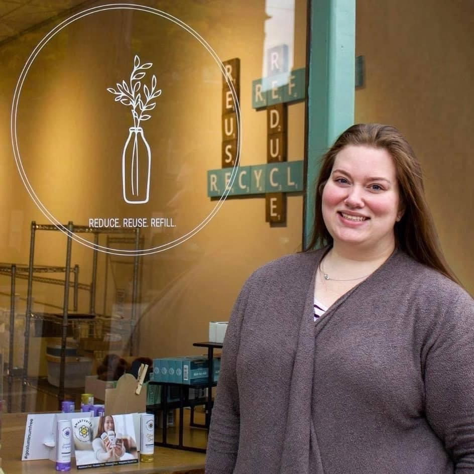 Rachel, owner of Little Spark Refill Shop, HOneycomb alumni
