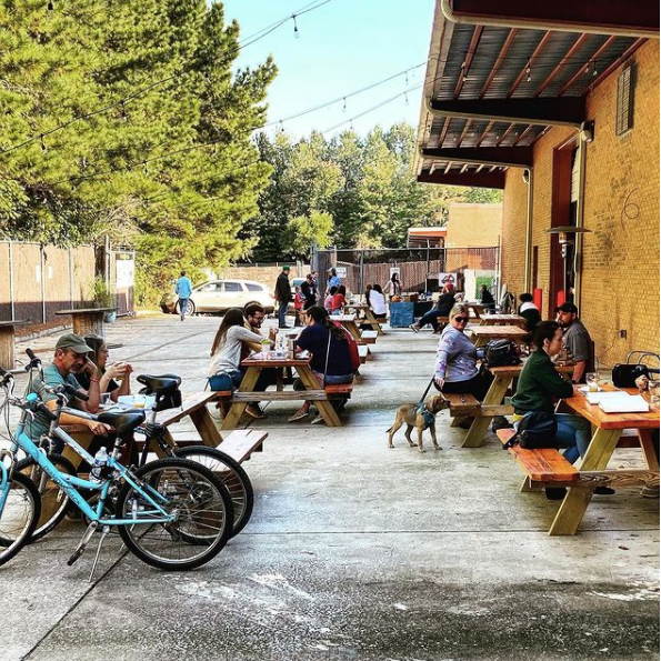 patio at Monkey Wrench Brewing Company