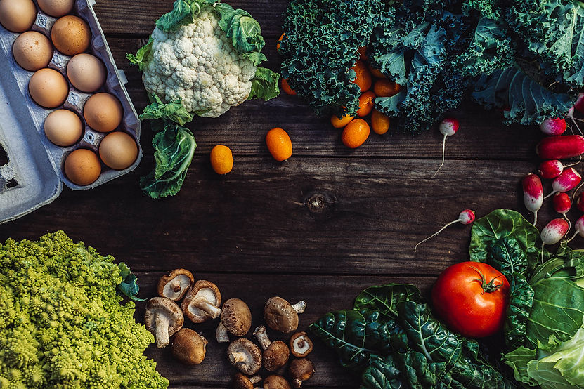 Eggs, produce, dairy, meat and specialty