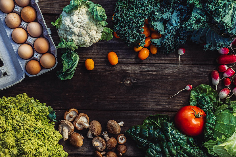 Eggs, produce, dairy, meat and specialty