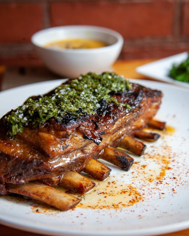 A rack of lamb at Red Feather Kitchen