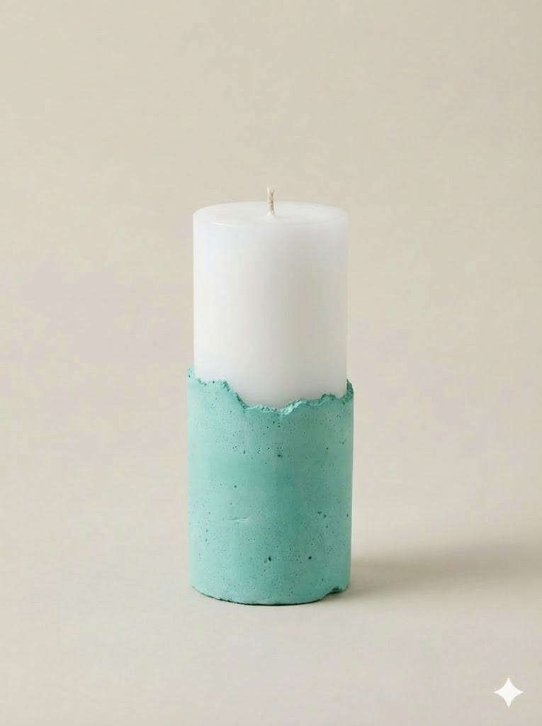 Vela transmutadora de energia verde para prosperidade, proteção espiritual e abertura de caminhos