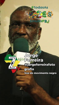 Jorge Ferreira, falando no microfone, #todasasvozes em Unifrj, Voz do movimento negro
