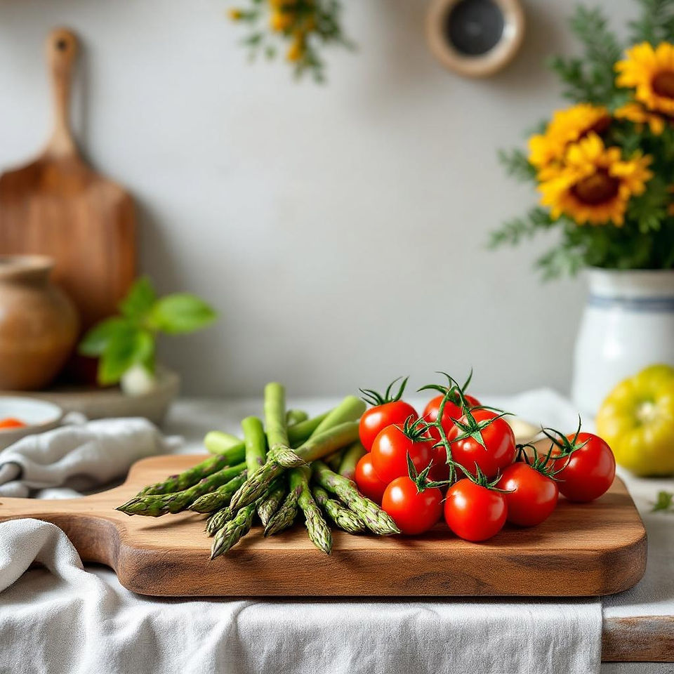 Tomates et asperges