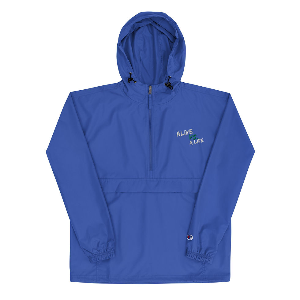 Thumbnail: Alive Vs. A Life Embroidered Champion Packable Jacket for Living Fully