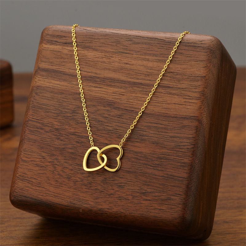 316L Stainless Steel New Fashion Upscale Jewelry Interweave Love Heart Lovers Ch