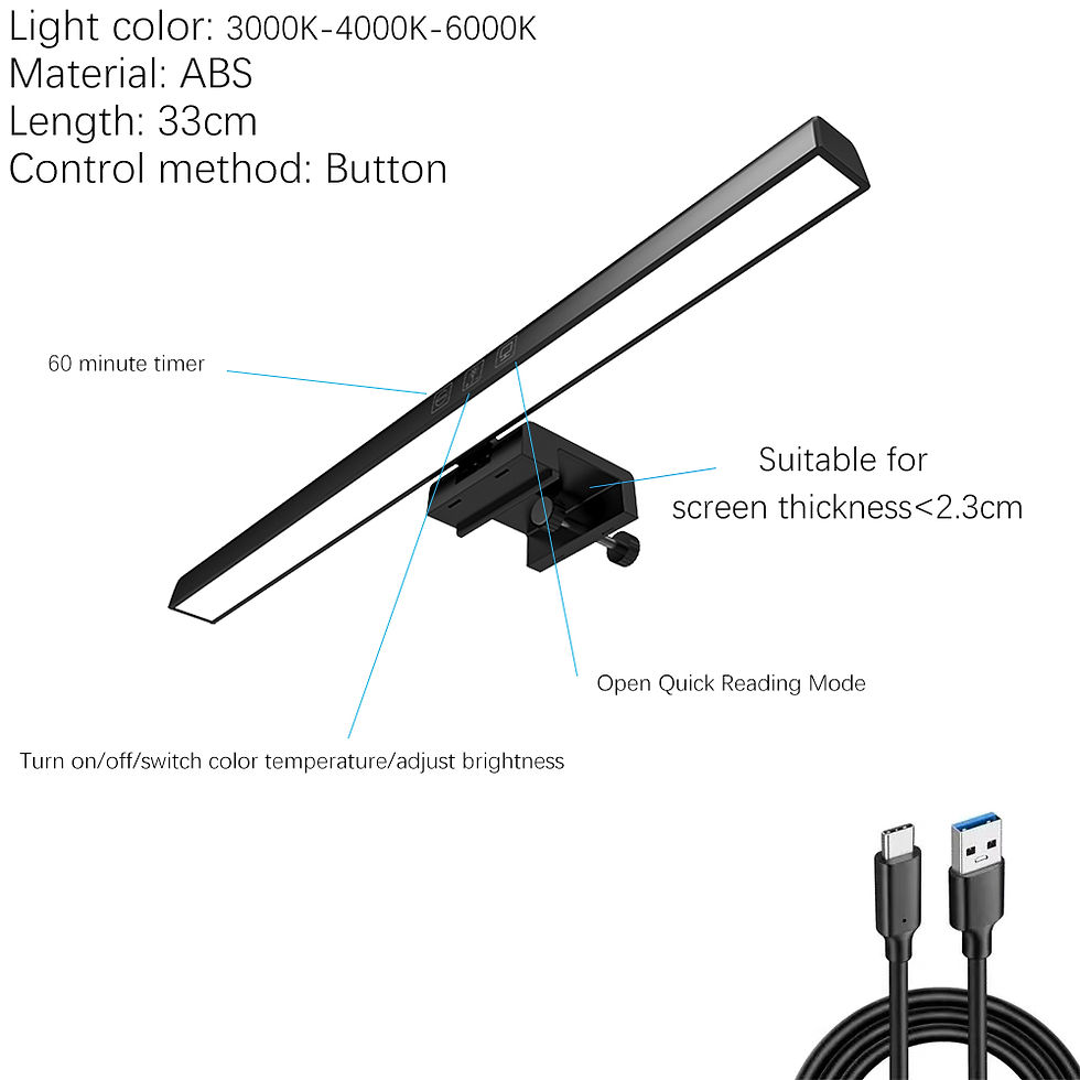 Thumbnail: 33-60cm Monitor Light Bar PC RGB Background Lighting Eye Protection Dimming Read